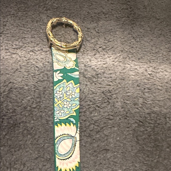 Talbots Green and Gold Floral Belt - Picture 3 of 4